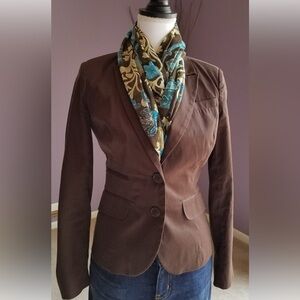 Dark Chocolate Brown Stradivarius Tailored Blazer from Spain
